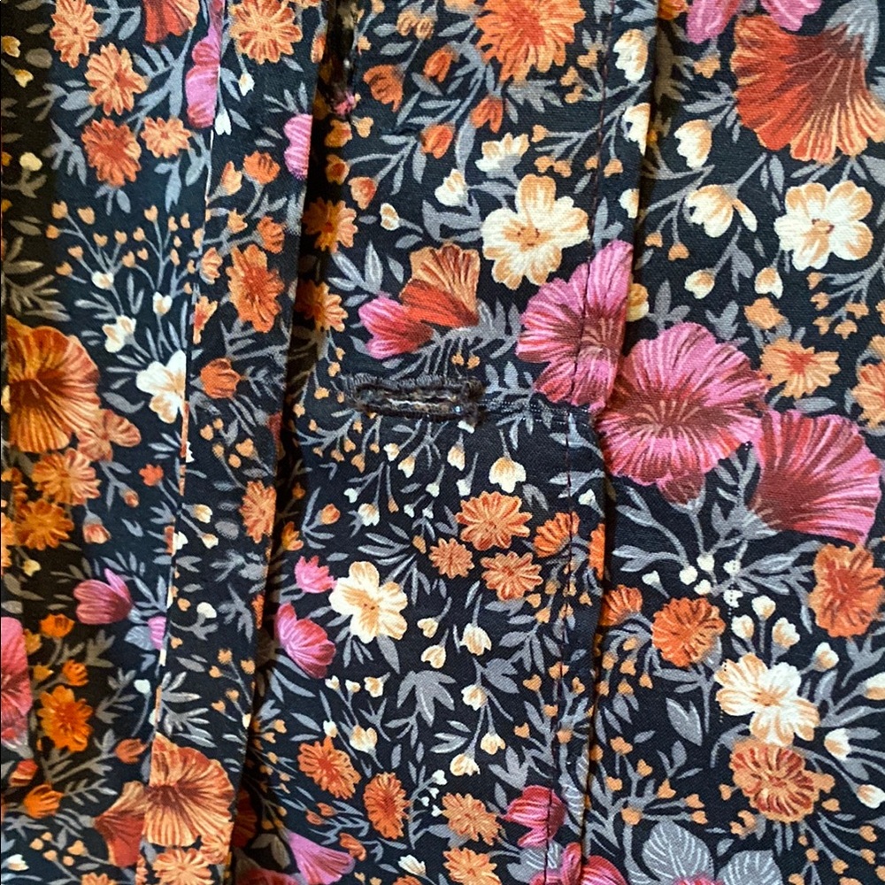 Vintage - Pink and Black Buttoned Midi Dress Flared Short Sleeve - Picture 8 of 8